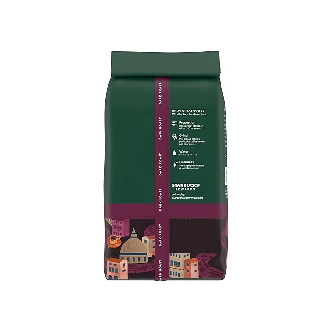 Starbucks Ground Coffee, Dark Roast Hot or Iced Coffee, Italian Roast, Six 18 - Image 7