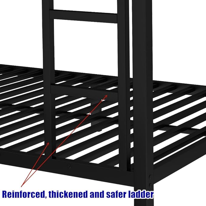 SIGONE Stronger & Safer Heavy Duty Twin XL Over Twin XL Bunk Bed - Image 6