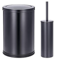 Maxdot 2 Pcs Black Bathroom Trash Can by Maxdot