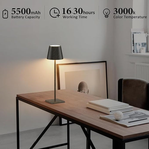 2-Pack Rechargeable Table Lamps LED Cordless Table Lamp 3W 5500mAh Battery - Image 2