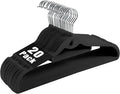 Velvet Clothing Hangers Slim Stackable Non-Slip Black Suit Hanger Space Saving by JohneyRulu