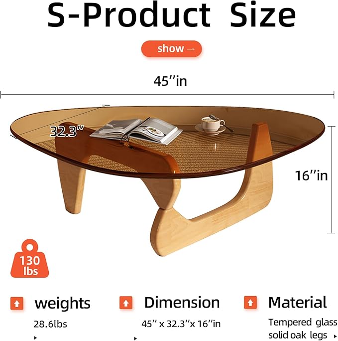 Glass Coffee Table, Mid Century Modern Coffee Table, Coffee Table - Image 2