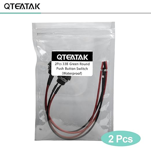 QTEATAK 1/2" Pre-Wired Mounting Hole On/Off Green Mini Round Waterproof - Image 6