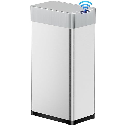 TLSUNNY 16 Gallon Automatic Trash Can, Stainless Steel Motion Sensor Garbage bin - Image 2