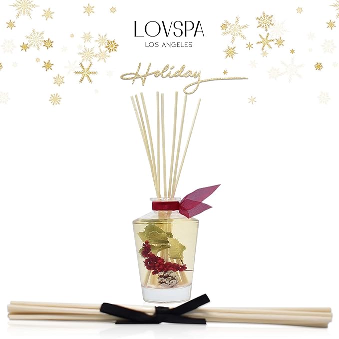 LOVSPA Reed Diffuser Set, Holiday Red Currant & Woods Scented Oil Diffuser - Image 2