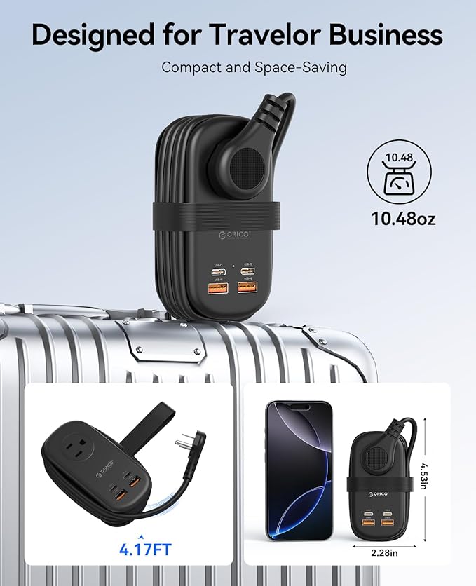 ORICO 65W GaN Travel Power Strip - Image 4