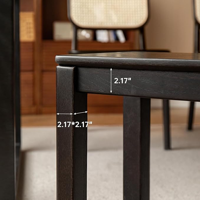 47.2'' 100% Solid Wood Dining Bench, Oak Wood Long Bench - Image 3