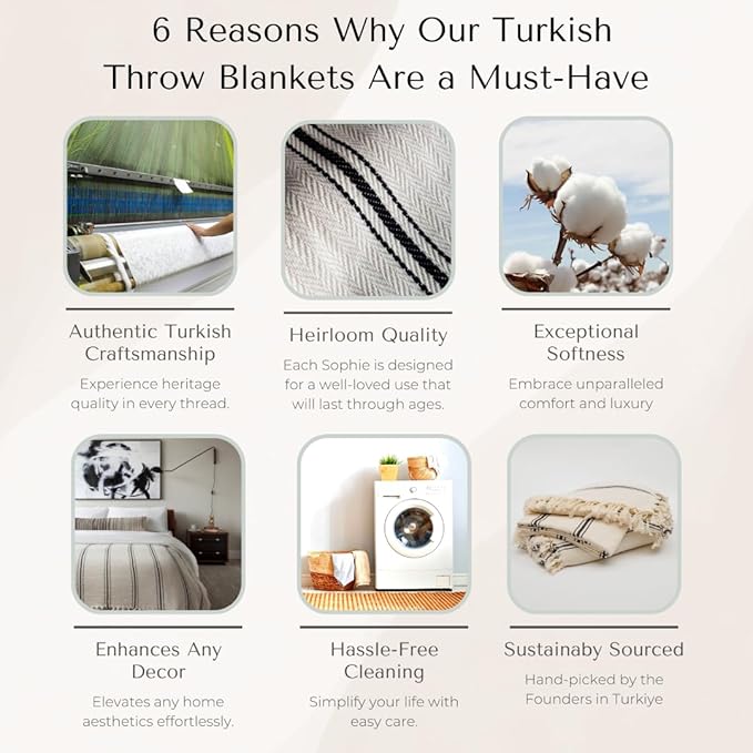 The Loomia 100% Cotton Luxury Woven Turkish King Size Blanket - Image 5