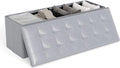Giantex 43 Inches Folding Storage Ottoman Bench, Upholstered PU Leather Storage by Giantex