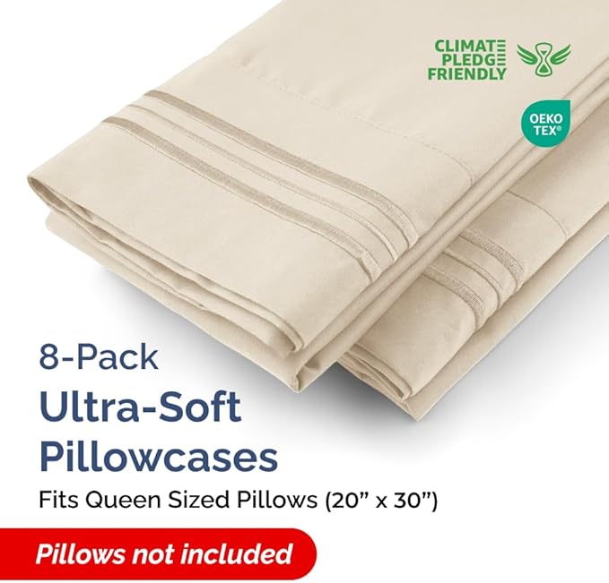 Queen Pillow Cases Set of 8 - Image 2