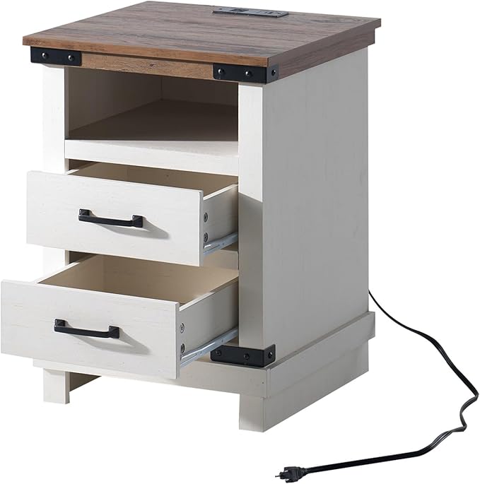 AMERLIFE Farmhouse Nightstand - Image 9