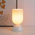 8.9" Modern Glass Table Lamp for Living Room, Dimmable Desk Lamps for Bedroom by Keazile