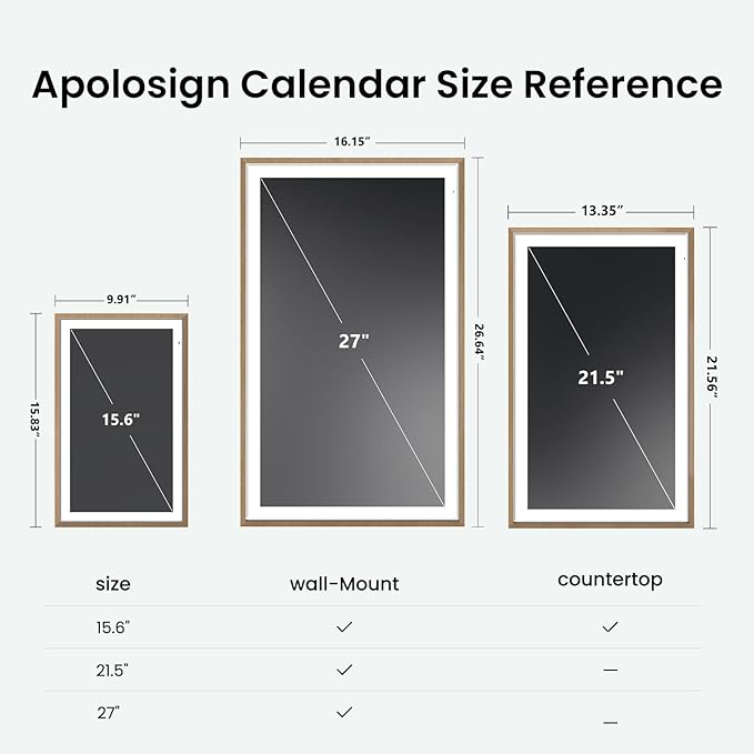 ApoloSign 27” Digital Calendar: Dual Mode Calendars - Image 8