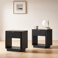 mopio Brooklyn Fluted Nightstand, Modern Farmhouse Nightstand, Small Side by MopioInc