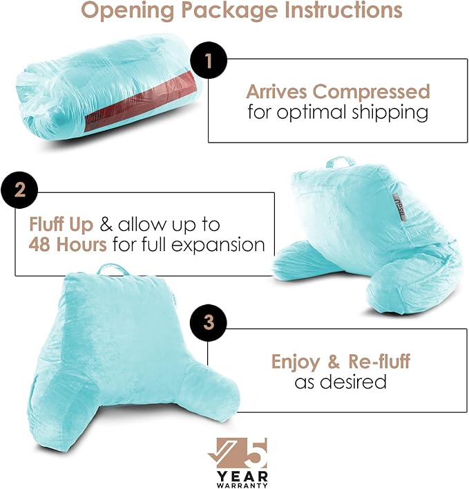 Nestl Reading Pillow with Shredded Memory Foam, Designed - Image 2