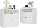 FURSUN 24" Fluted Nightstand Set of 2 by FURSUN