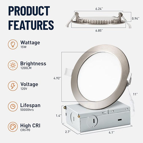 12 Pack Recessed Lighting 6 Inch - Image 2