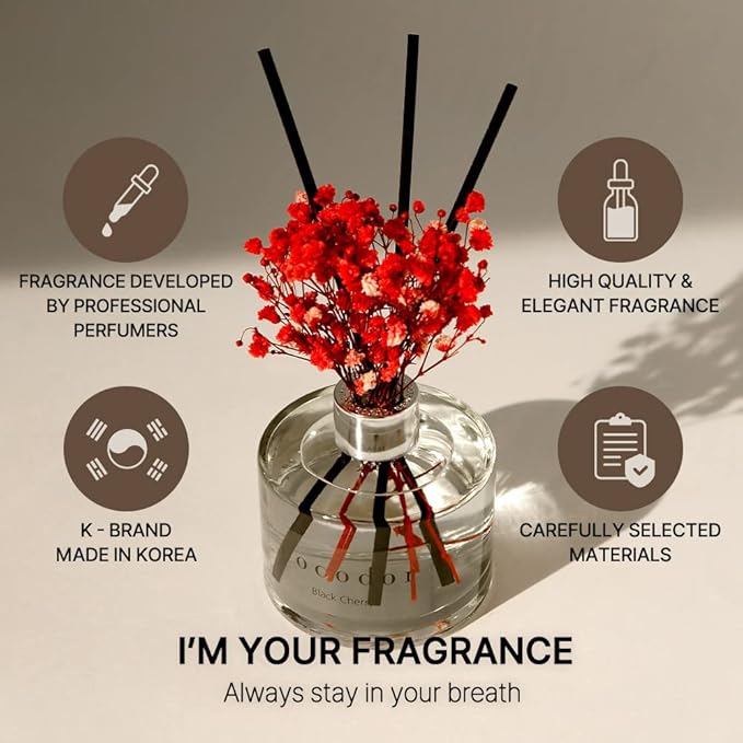 COCODOR Flower Reed Diffuser Set / 6.7oz / Lovely Peony/Scent Diffuser - Image 2