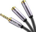 DUKABEL Headphone Splitter, Strong Braided & Gold-Plated 3.5mm Stereo Audio Y by DuKabel