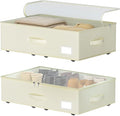Under Bed Storage with Wheels, No Assemble Required 7.5 inches height Under Bed by EASIERLIFEENJOYWORLDBEAUTY