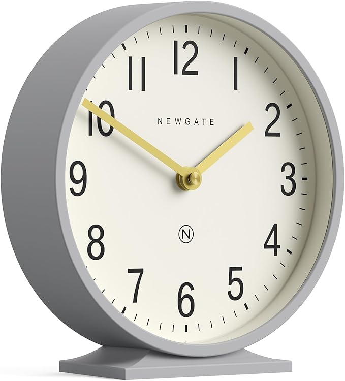 NEWGATE® Q Mantel Clock | Modern Classic Round Mantel Clock | Clockwork Gray | - Image 3