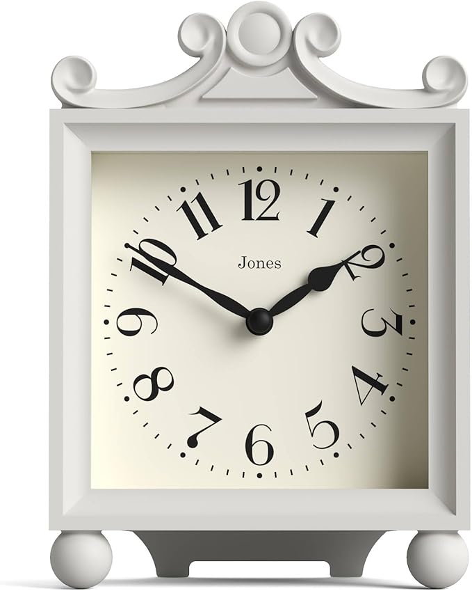 JONES CLOCKS® Parlour Mantel Clock | Classic Carriage Clock | Pale Gray | by JONESCLOCKS