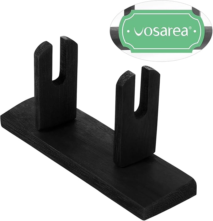 VOSAREA Bamboo Japanese Folding Fan Stand Holder Handheld Fan Display Stand - Image 2