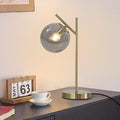 Mid Century Desk Lamp, Glass Globe Table Lamp by Fulesi