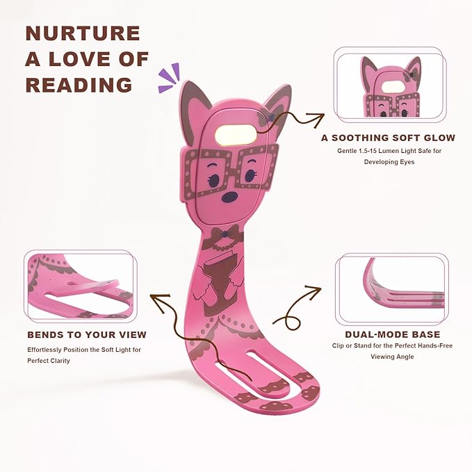 Rechargeable Book Light for Kids at Night – Portable Clip-On LED Light - Image 5