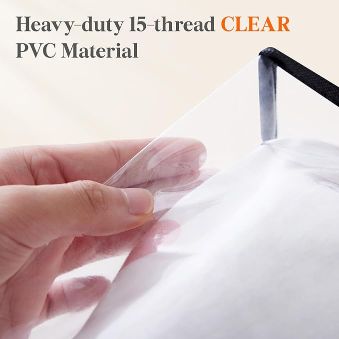 Lifewit 6 Pack Clear Clothes Storage Bags, 60L Plastic Blanket Storage Bag - Image 2