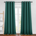 NICETOWN Hunter Green Blackout Bedroom Curtains 96 inches Long, Grommet Thermal by NICETOWN