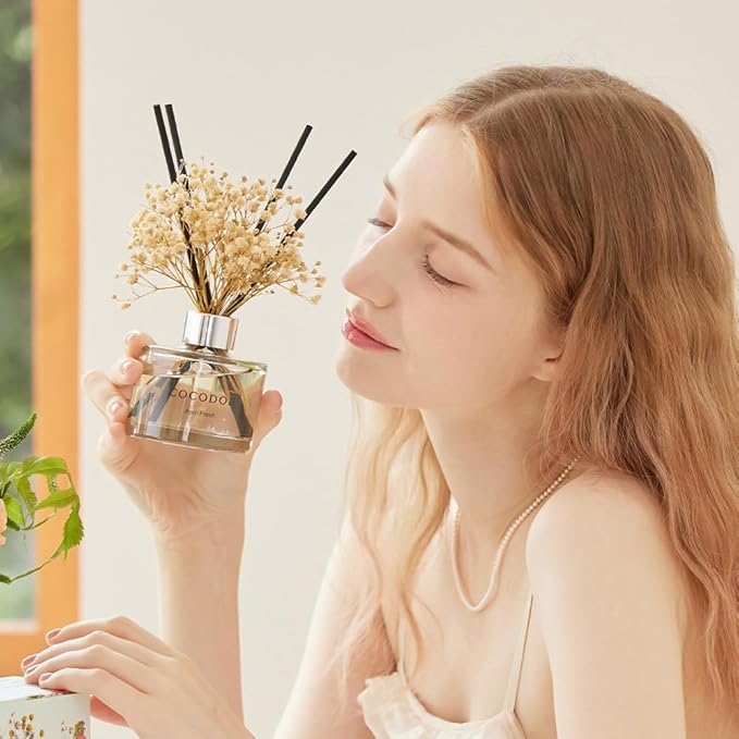 COCODOR Flower Reed Diffuser Set / 6.7oz / Gardenia/Scent Diffuser - Image 7
