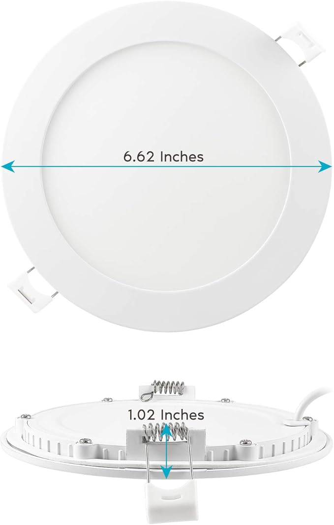 LUXRITE 12 Pack 6 Inch Ultra Thin LED Recessed Light - Image 4