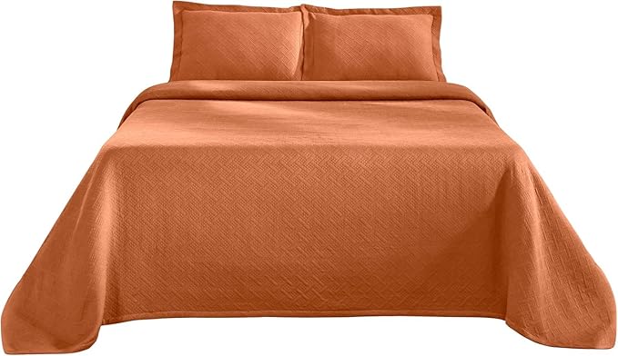 Superior 100% Cotton Basket Weave Bedspread - Image 2