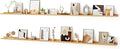 Floating Picture Ledge Shelves for Wall Set of 2, 95 Inches Picture Ledge Shelf by FunMemories