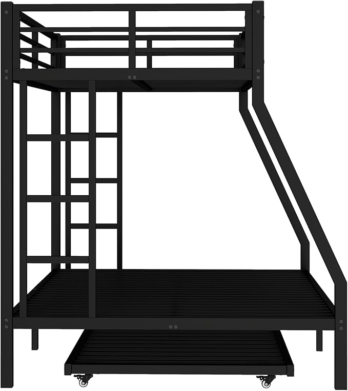 Upgraded Version Thicken Heavy Duty Metal Twin Over Full Bunk Bed - Image 8