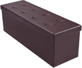 Giantex 45" Folding Storage Ottoman Bench, Storage Chest to Support 660lbs by Giantex