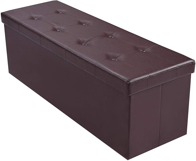 Giantex 45" Folding Storage Ottoman Bench, Storage Chest to Support 660lbs by Giantex