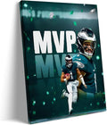 B.B.F MAKE 2025 Super Canvas Bowl Wall Art Champions MVP Hurts Canvas Wall by BBFMAKE