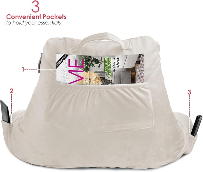 Nestl Reading Pillow with Shredded Memory Foam, Designed - Image 5
