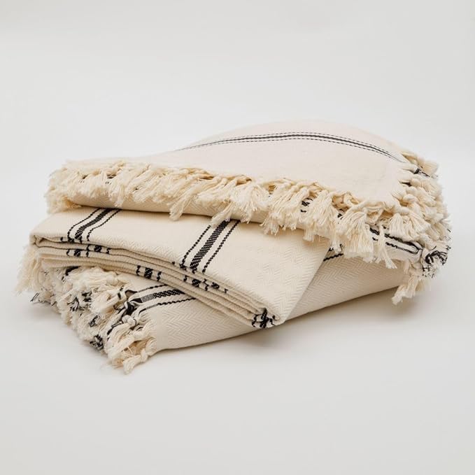 The Loomia 100% Cotton Luxurious Woven Turkish Queen Size Blanket - Image 3