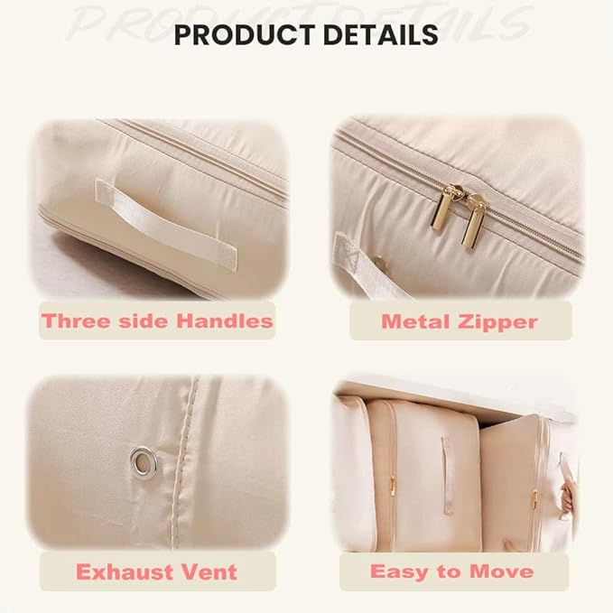 Ultra Space Saving Self Compression Organizer, 3-Layer Zipper Large Capacity - Image 5