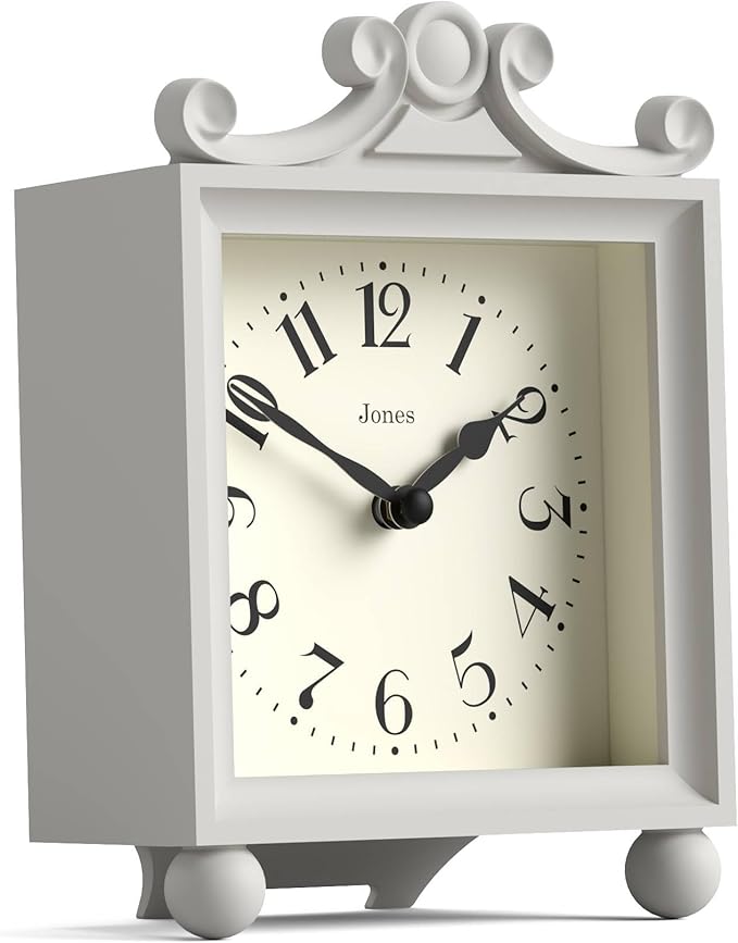 JONES CLOCKS® Parlour Mantel Clock | Classic Carriage Clock | Pale Gray | - Image 2