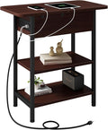 LIDYUK End Table with Charging Station, Flip Top Side Table with USB Ports and by LIDYUK