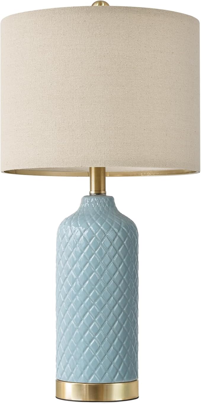 24.25" Modern Ceramic Blue Lamps - Image 9