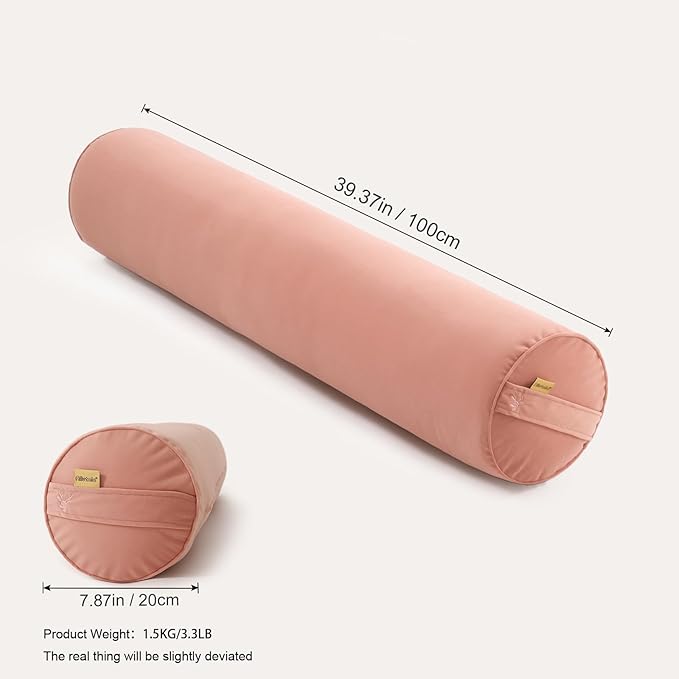 Body Pillow for Adults – Long Bolster Pillow for Bed, Round Cuddle Pillow - Image 2