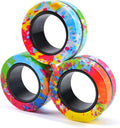 Cevioce 3Pcs Magnetic Rings Fidget Toy Set, Idea ADHD Anxiety Magnetic Fidget by Cevioce