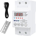 High-Power Temperature Control Switch, Rail-Mounted Digital Thermostat by Sekelo