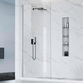 Bathbliss 36" W x 76" H Frameless Shower Glass Panel, 8mm Clear Tempered Glass by Unknown