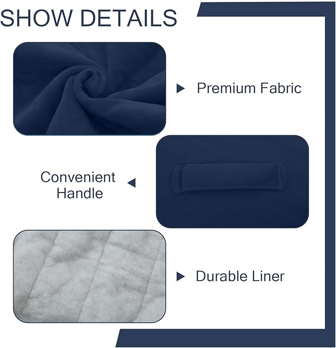 MeMoreCool Square Stuffed Pouf Ottoman Foot Rest, Floor Pouf Foot Stool - Image 5